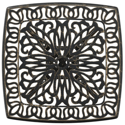 Hagebord bronse 53x53x53 cm støpt aluminium