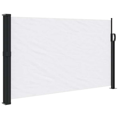 Uttrekkbar sidemarkise hvit 117x300 cm