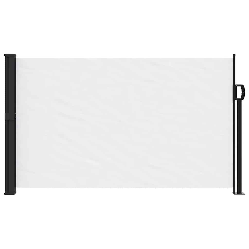 Uttrekkbar sidemarkise hvit 117x300 cm