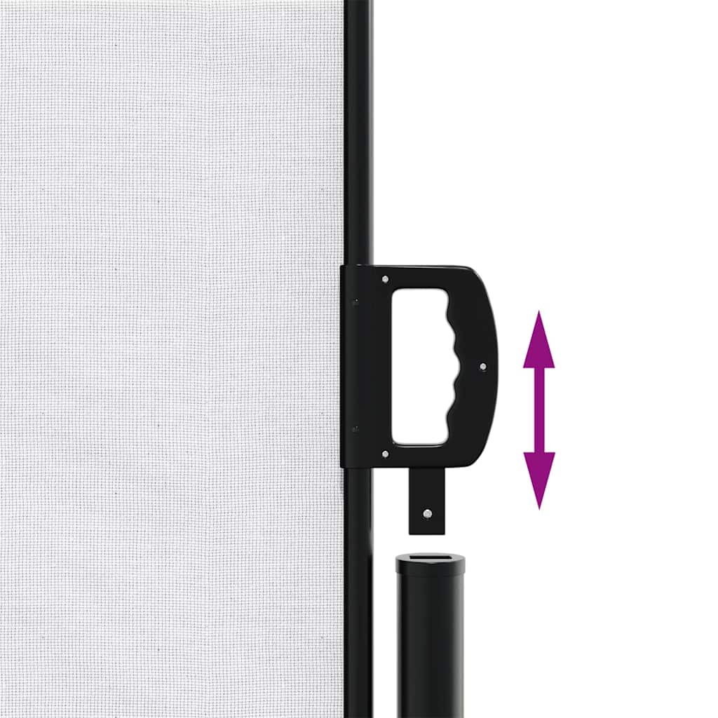 Uttrekkbar sidemarkise hvit 117x300 cm