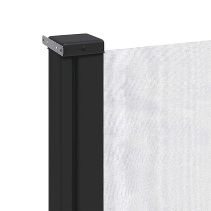 Uttrekkbar sidemarkise hvit 117x300 cm