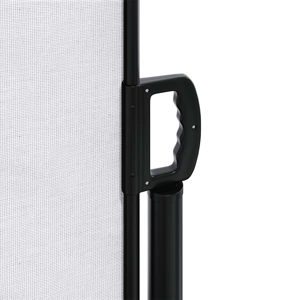 Uttrekkbar sidemarkise hvit 117x300 cm