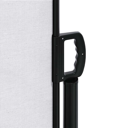 Uttrekkbar sidemarkise hvit 117x300 cm