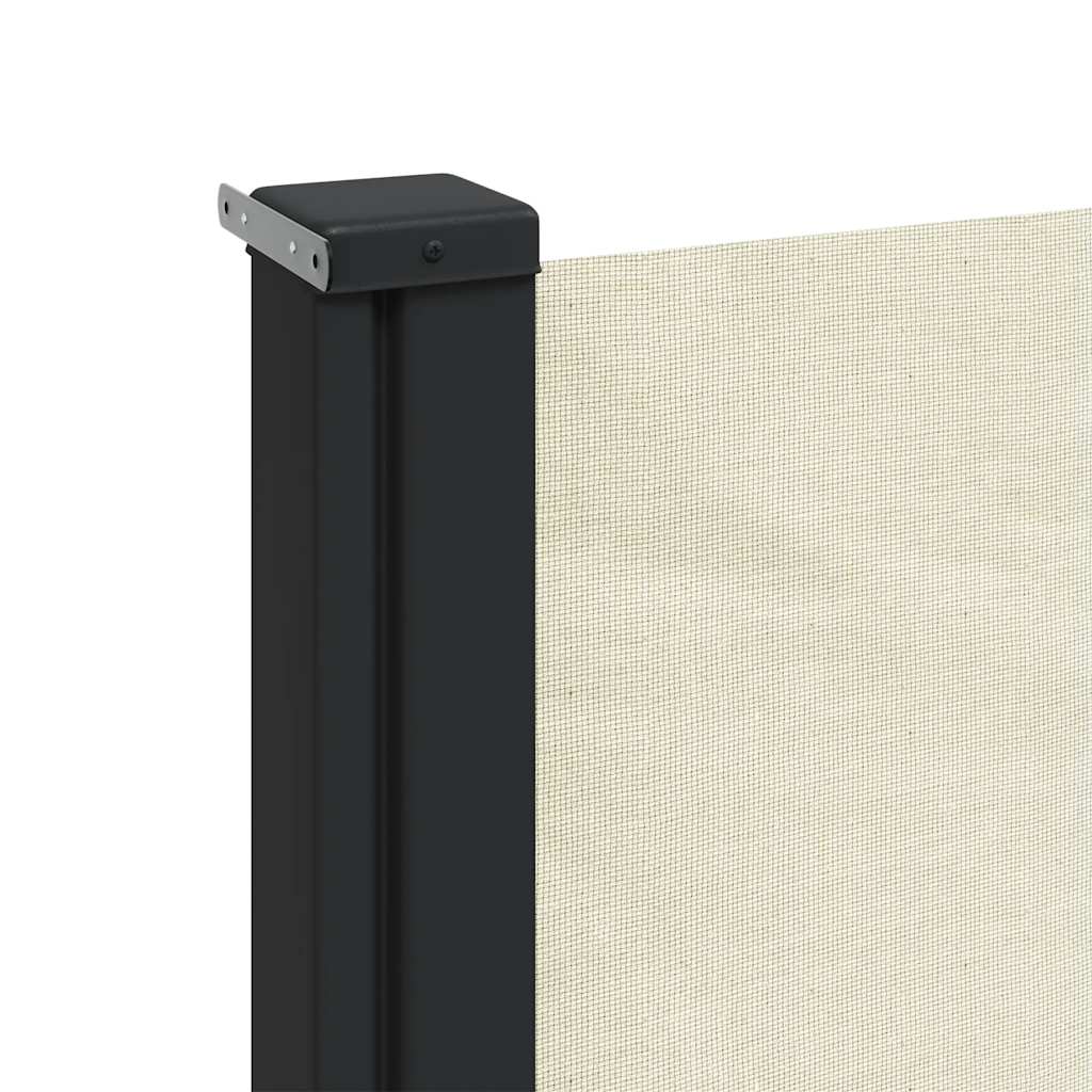 Uttrekkbar sidemarkise kremhvit 140x300 cm