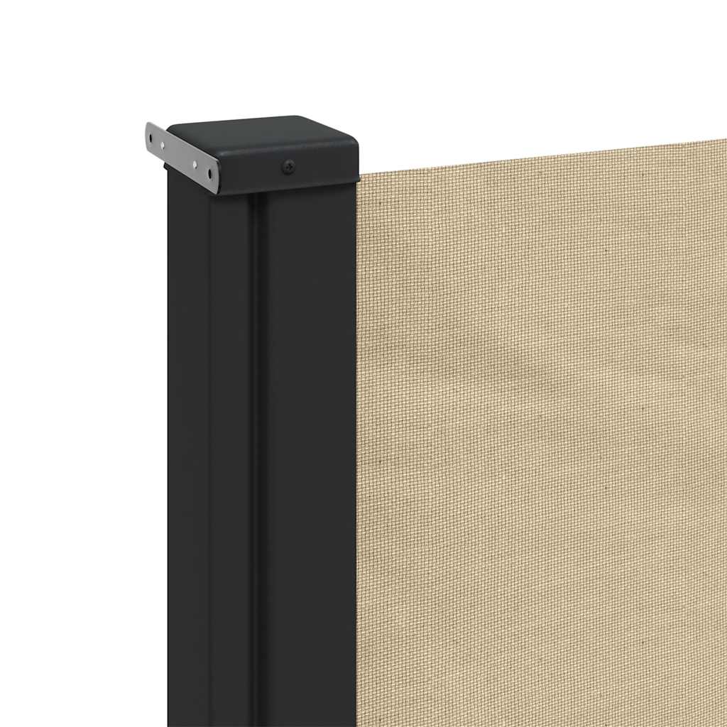Uttrekkbar sidemarkise beige 140x300 cm