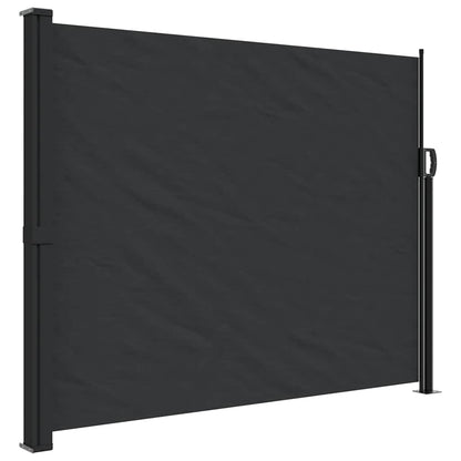 Uttrekkbar sidemarkise svart 160x300 cm
