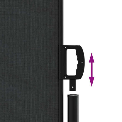 Uttrekkbar sidemarkise svart 160x300 cm