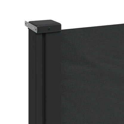 Uttrekkbar sidemarkise svart 160x300 cm