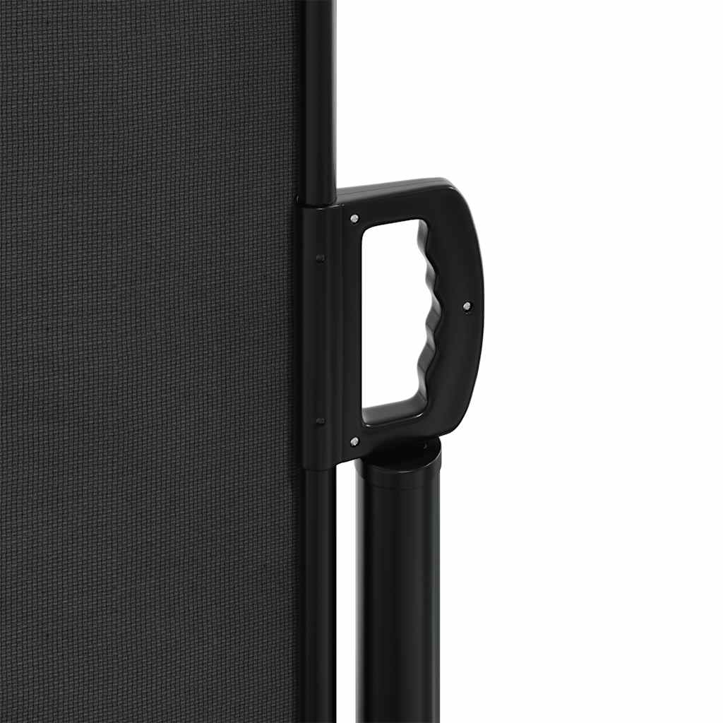 Uttrekkbar sidemarkise svart 160x300 cm