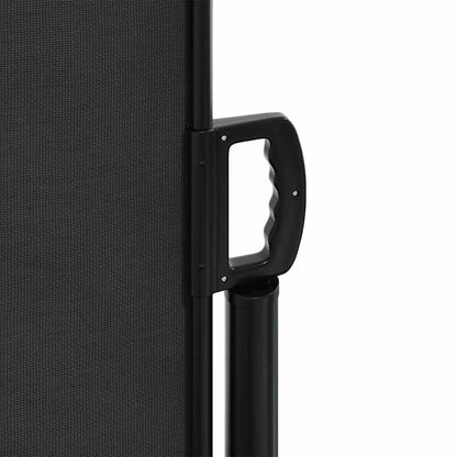 Uttrekkbar sidemarkise svart 160x300 cm