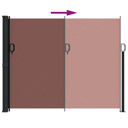 Uttrekkbar sidemarkise brun 160x300 cm