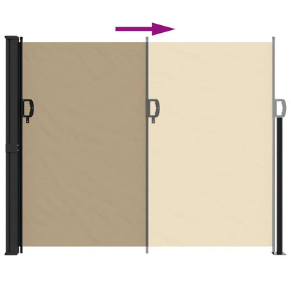 Uttrekkbar sidemarkise beige 170x300 cm