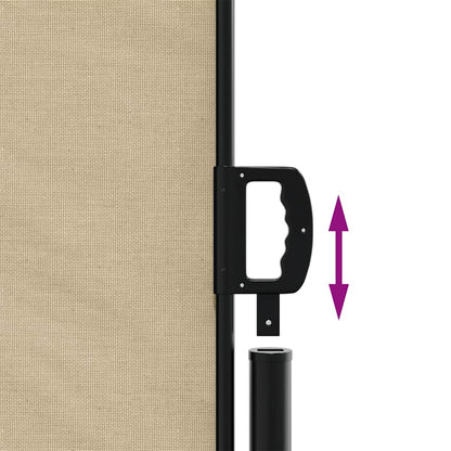 Uttrekkbar sidemarkise beige 170x300 cm