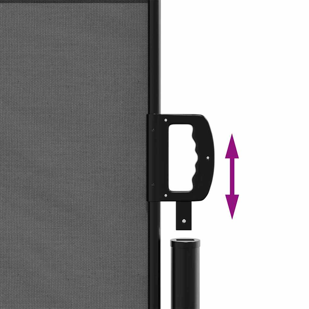 Uttrekkbar sidemarkise antrasitt 140x500 cm