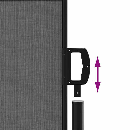 Uttrekkbar sidemarkise antrasitt 140x500 cm