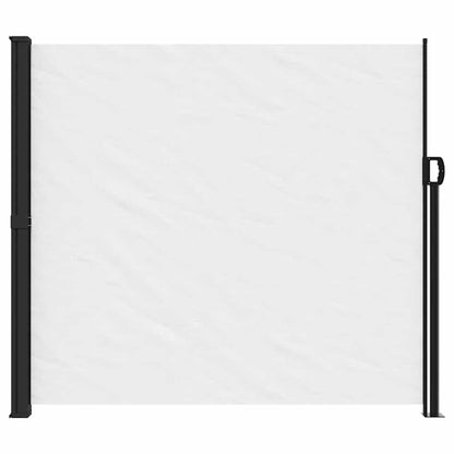 Uttrekkbar sidemarkise hvit 180x500 cm