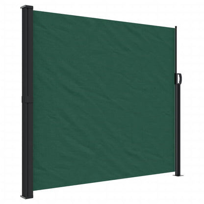 Uttrekkbar sidemarkise mørkegrønn 180x500 cm
