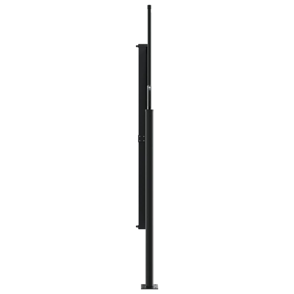Uttrekkbar sidemarkise mørkegrønn 180x500 cm