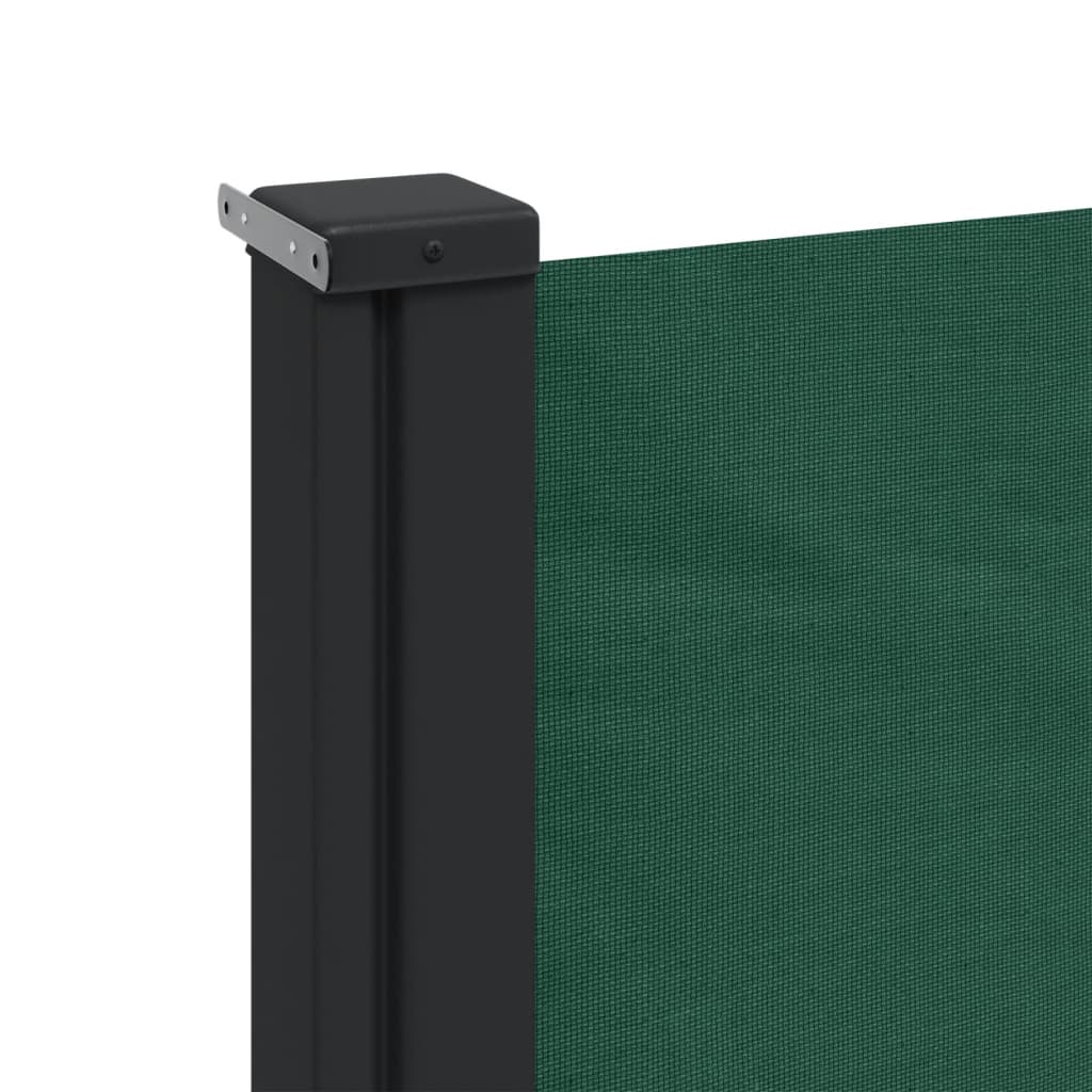 Uttrekkbar sidemarkise mørkegrønn 180x500 cm