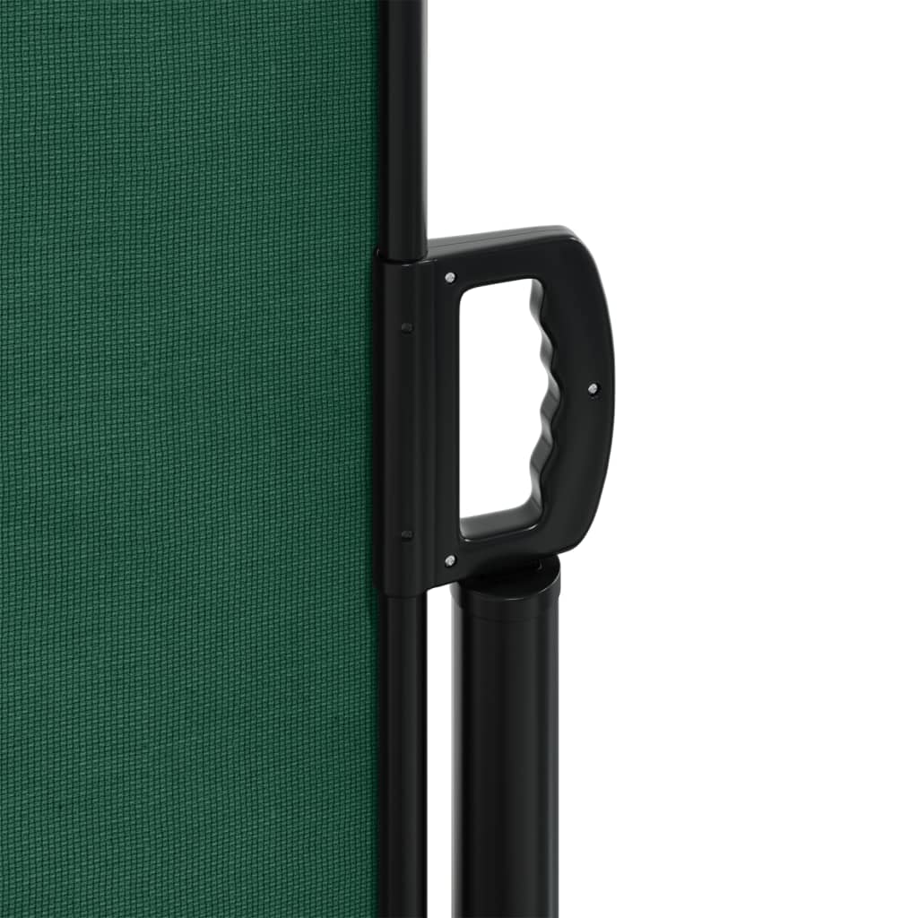 Uttrekkbar sidemarkise mørkegrønn 180x500 cm