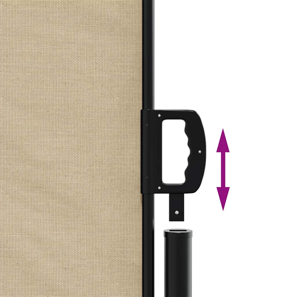 Uttrekkbar sidemarkise beige 160x600 cm