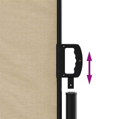 Uttrekkbar sidemarkise beige 160x600 cm