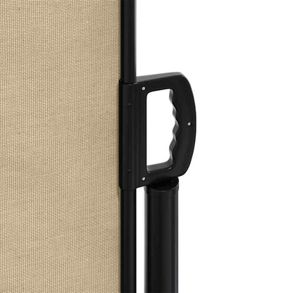 Uttrekkbar sidemarkise beige 160x600 cm