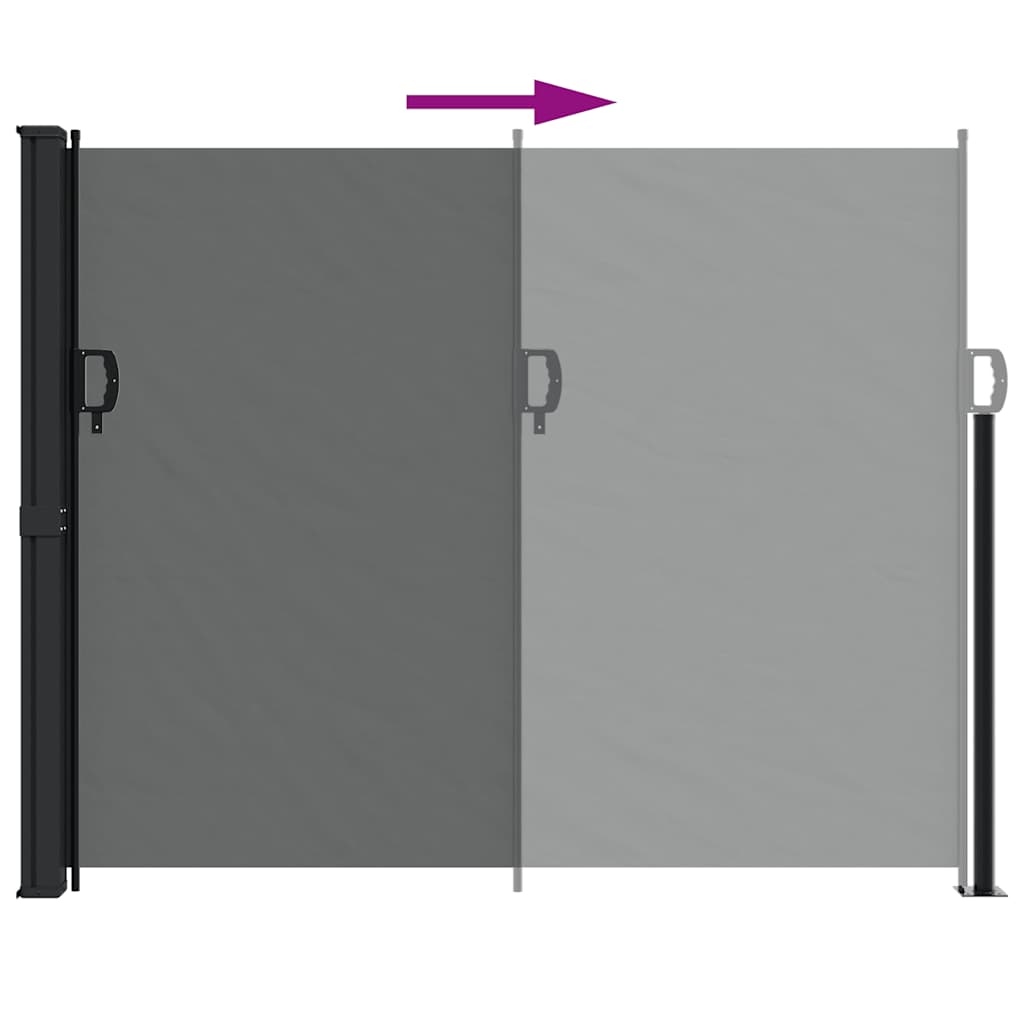 Uttrekkbar sidemarkise 160x600 cm antrasitt
