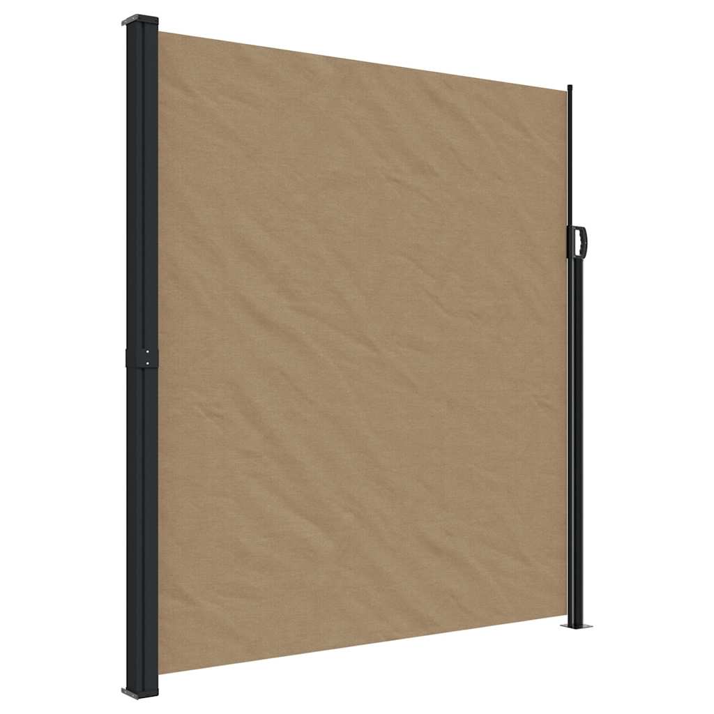 Uttrekkbar sidemarkise gråbrun 220x600 cm