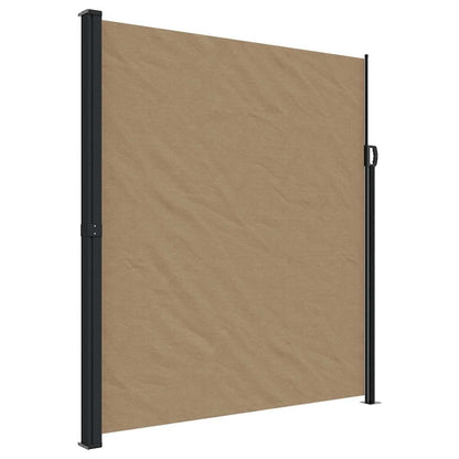 Uttrekkbar sidemarkise gråbrun 220x600 cm