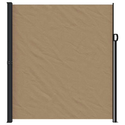 Uttrekkbar sidemarkise gråbrun 220x600 cm