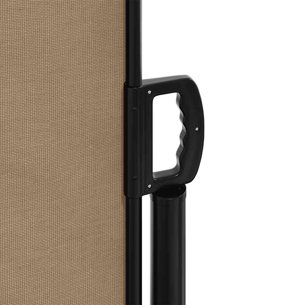 Uttrekkbar sidemarkise gråbrun 220x600 cm