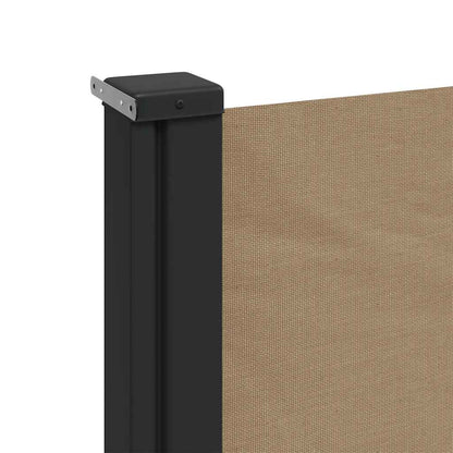 Uttrekkbar sidemarkise gråbrun 220x600 cm