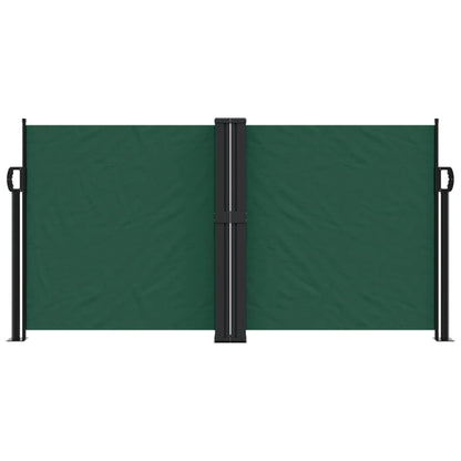 Uttrekkbar sidemarkise mørkegrønn 120x600 cm