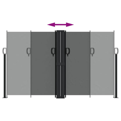 Uttrekkbar sidemarkise 140x600 cm antrasitt