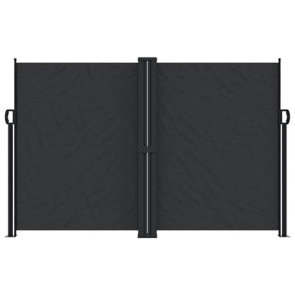 Uttrekkbar sidemarkise 160x600 cm svart