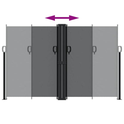 Uttrekkbar sidemarkise 160x600 cm svart