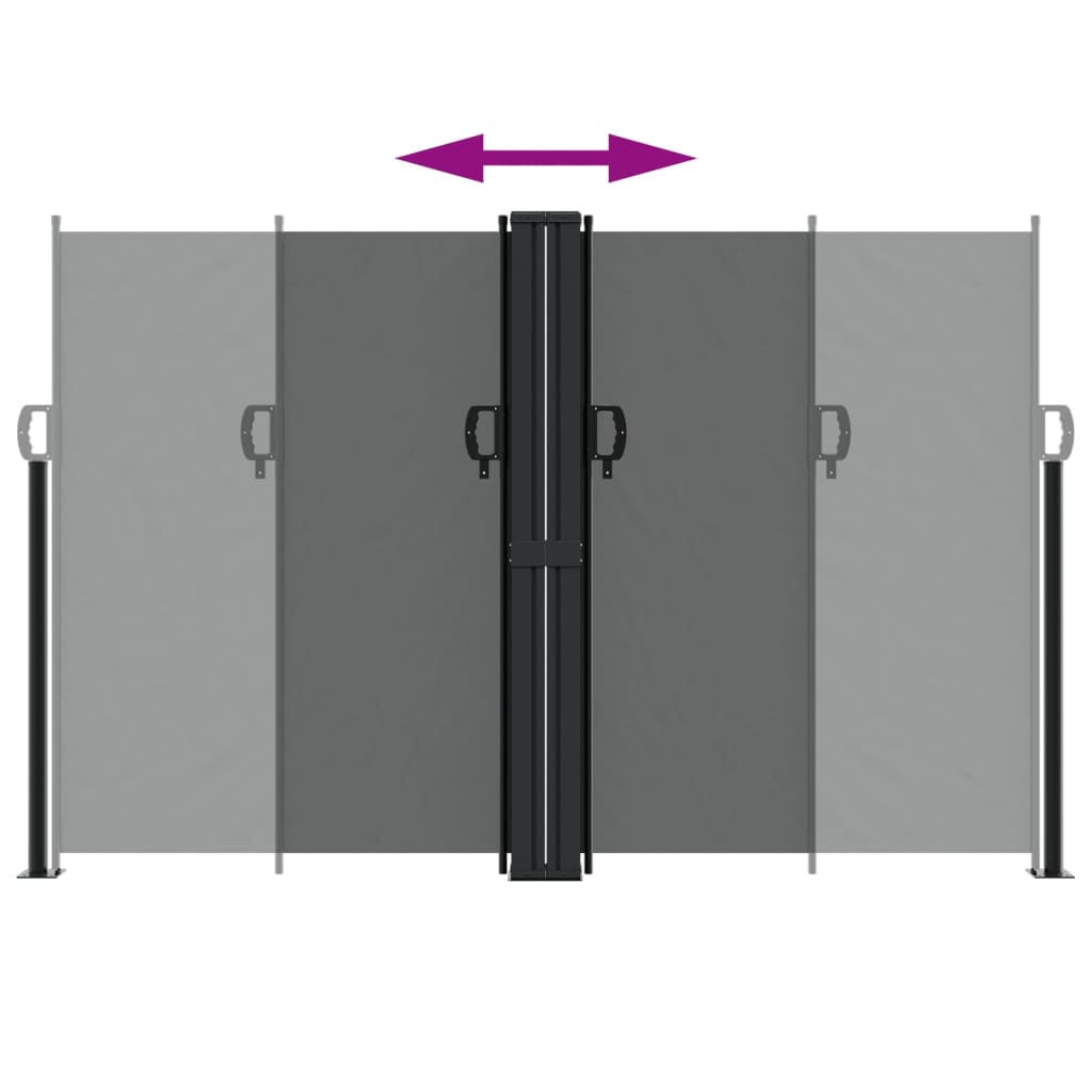 Uttrekkbar sidemarkise 160x600 cm antrasitt