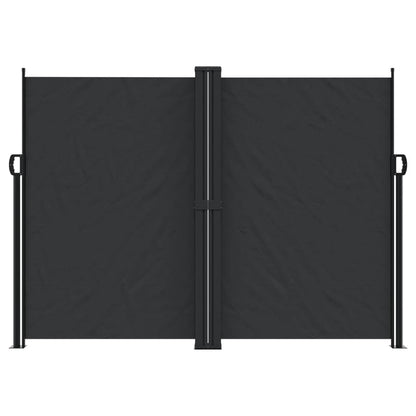 Uttrekkbar sidemarkise 180x600 cm svart