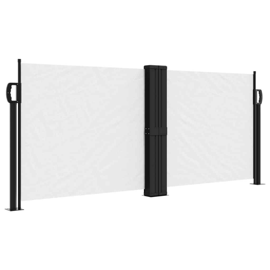 Uttrekkbar sidemarkise 100x1000 cm hvit