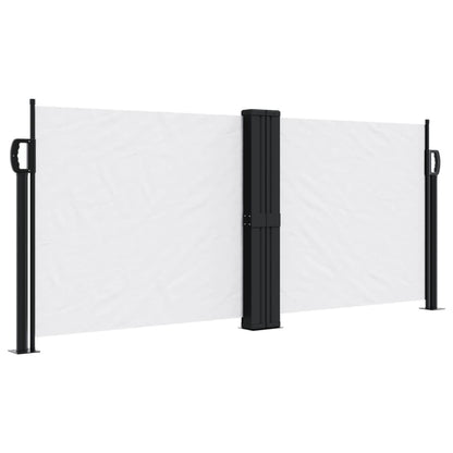 Uttrekkbar sidemarkise 100x1000 cm hvit