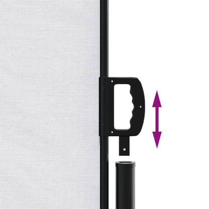 Uttrekkbar sidemarkise 100x1000 cm hvit