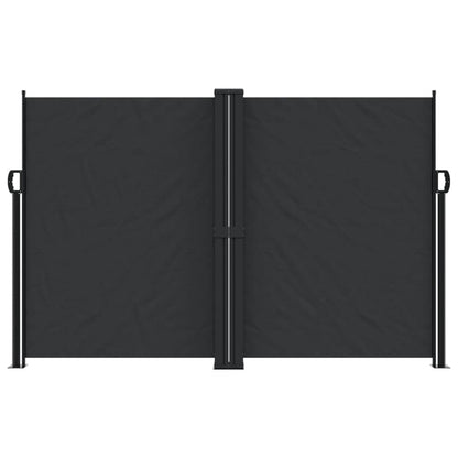 Uttrekkbar sidemarkise 160x1000 cm svart