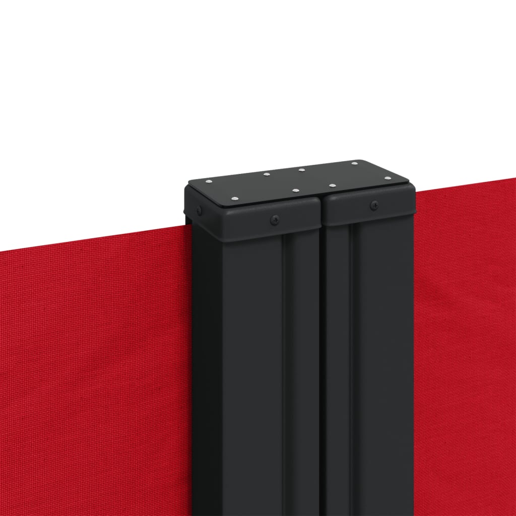 Uttrekkbar sidemarkise 220x1000 cm rød