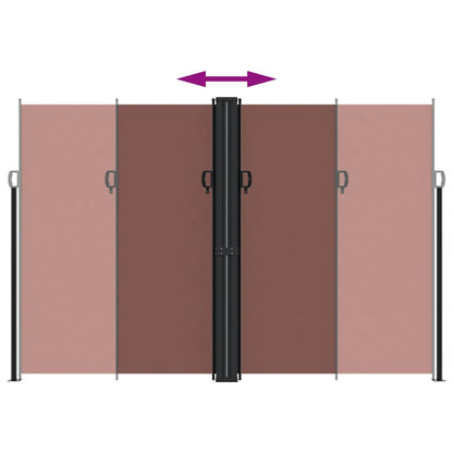 Uttrekkbar sidemarkise 220x1000 cm brun