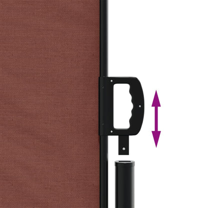 Uttrekkbar sidemarkise 220x1000 cm brun