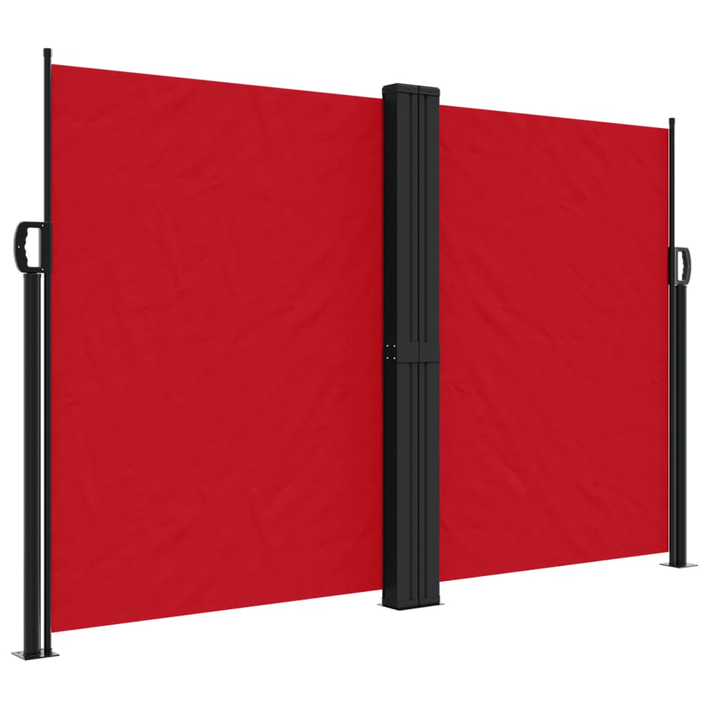 Uttrekkbar sidemarkise 160x1200 cm rød