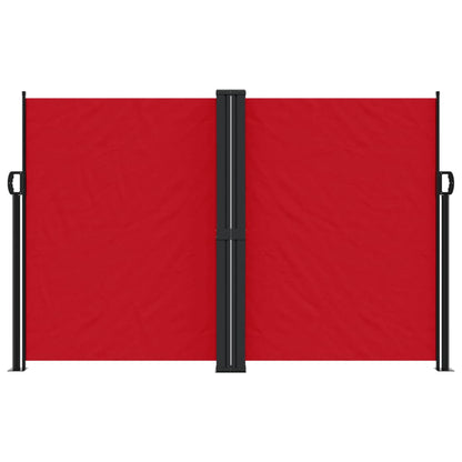 Uttrekkbar sidemarkise 160x1200 cm rød