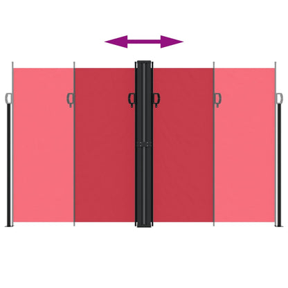 Uttrekkbar sidemarkise 200x1200 cm rød