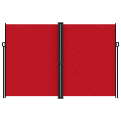 Uttrekkbar sidemarkise 220x1200 cm rød